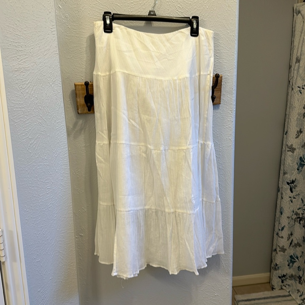 White Mid-length skirt